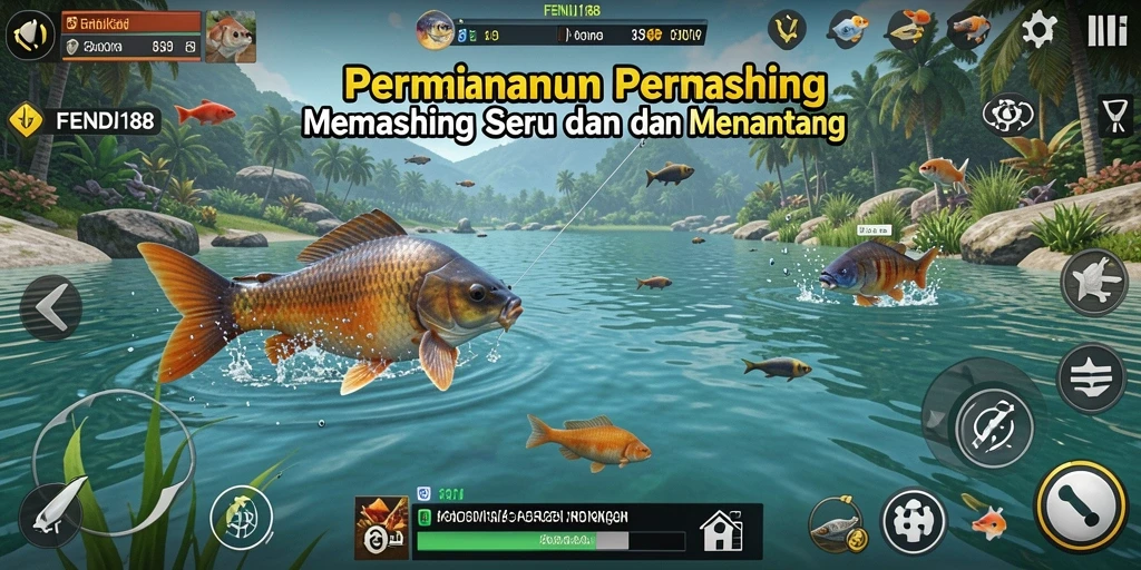 Screenshot gameplay FENDI188 menampilkan suasana memancing yang mengasyikkan.