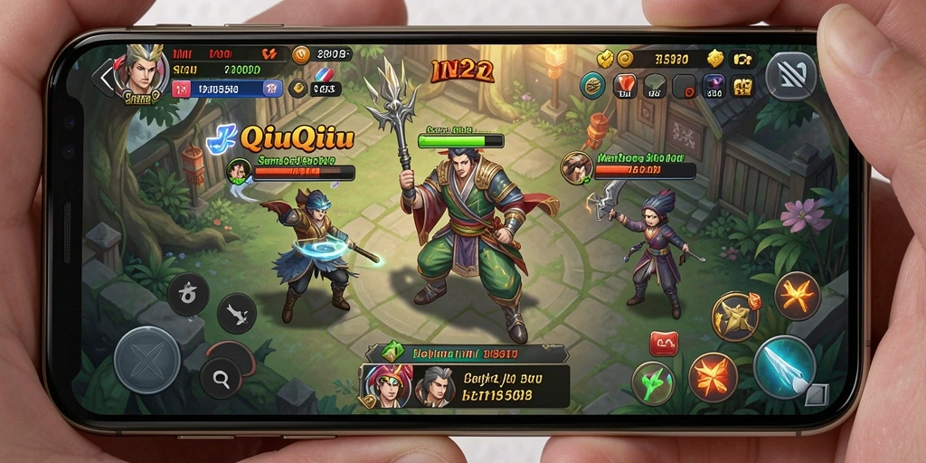 Tangkapan layar gameplay IN22 menunjukkan suasana seru dan strategis QiuQiu.