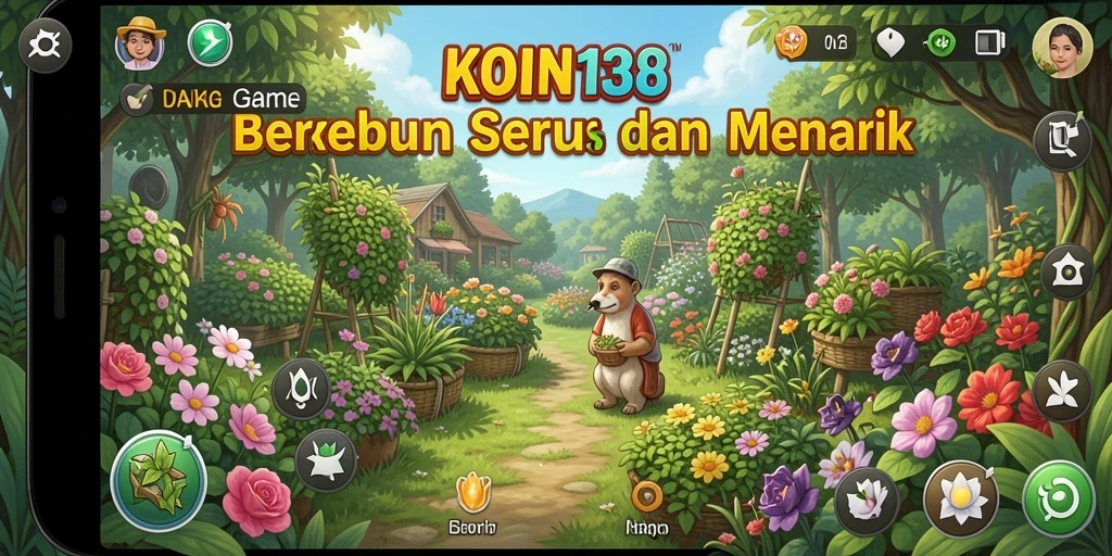 Tampilan gameplay KOIN138 yang menggugah selera untuk berkebun.