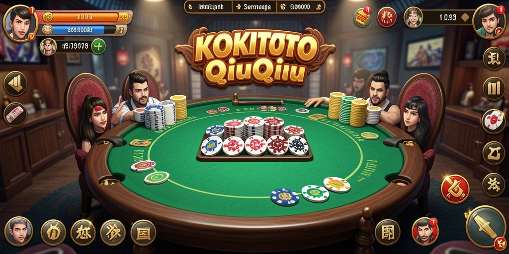 Screenshot KOKITOTO menampilkan aksi seru gameplay QiuQiu.