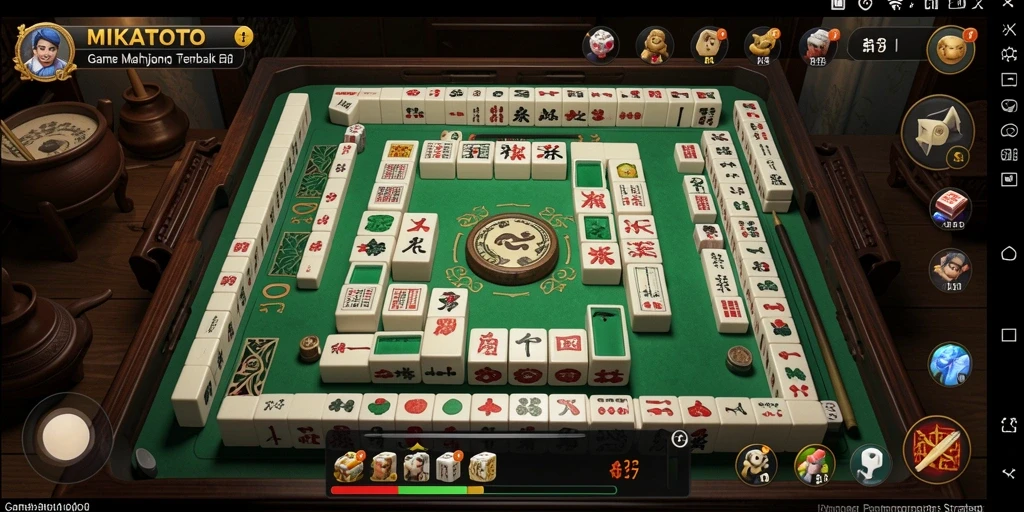 Tampilan gameplay MIKATOTO yang menampilkan momen seru bermain Mahjong.