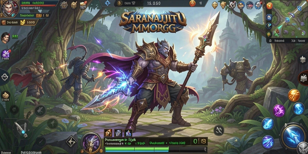 Tampilan gameplay SARANAJITU yang menarik dalam dunia MMORPG.