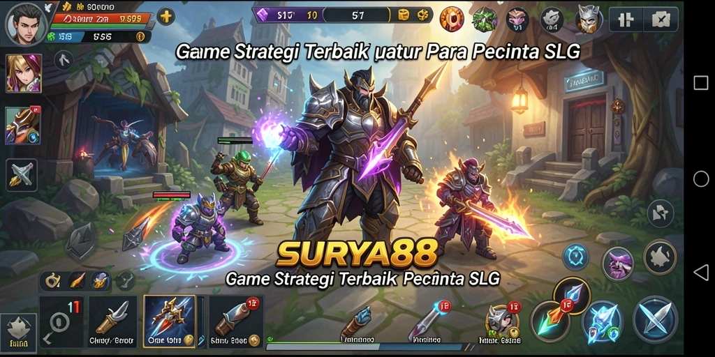 Tangkapan layar gameplay SURYA88 menunjukkan aksi pertempuran yang mendebarkan.