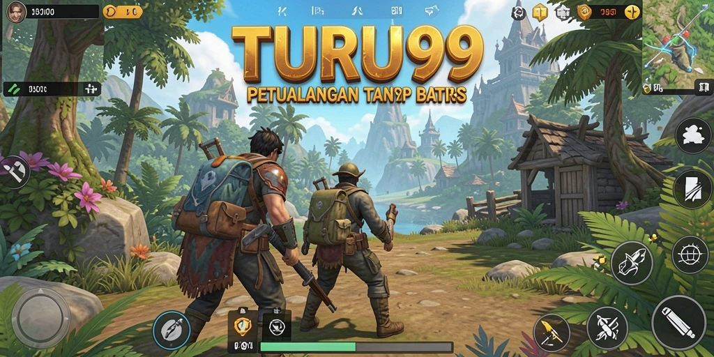 Screenshot gameplay <strong>TURU99</strong> yang menampilkan eksplorasi dunia terbuka yang menakjubkan.